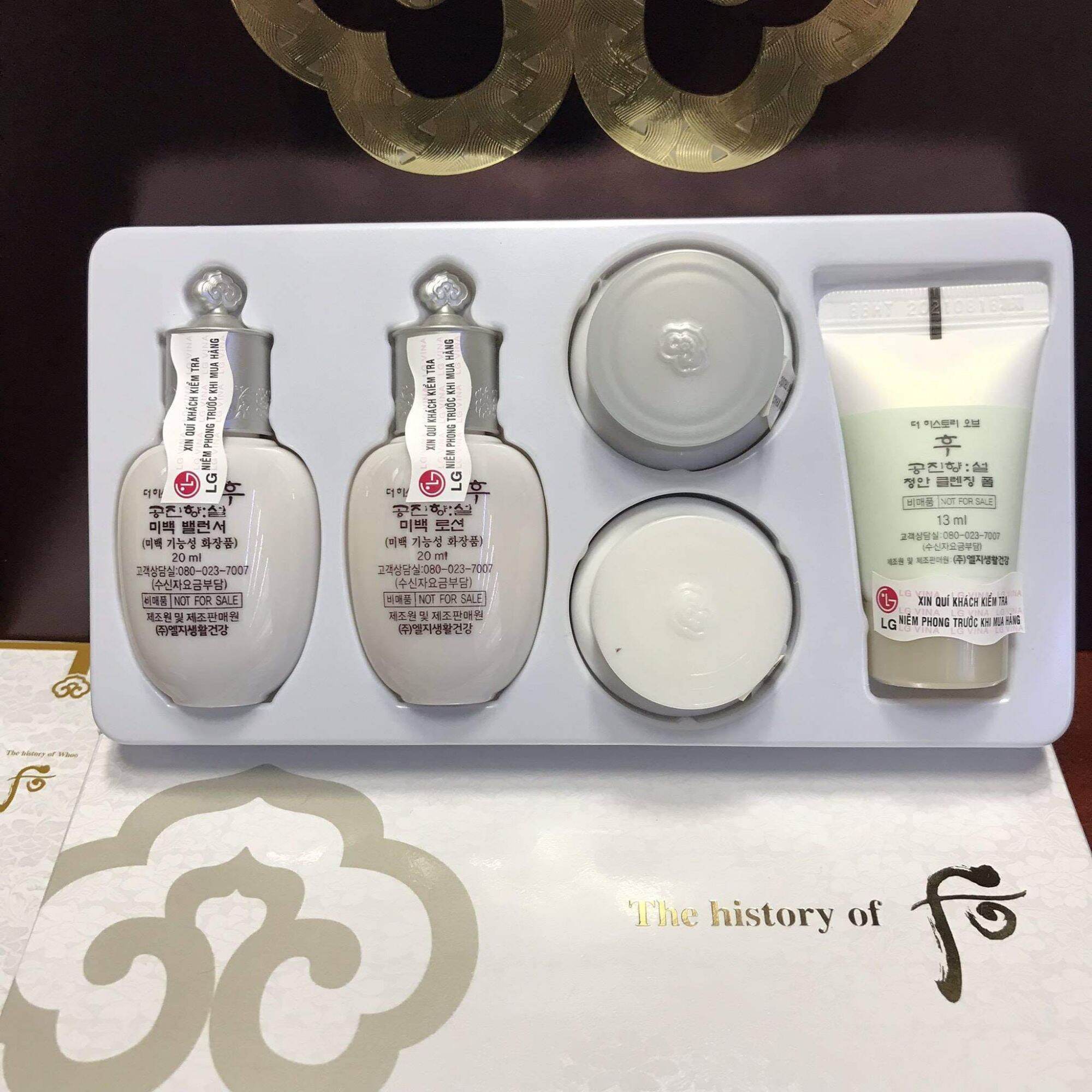 Set dưỡng trắng da Whoo mini 5sp