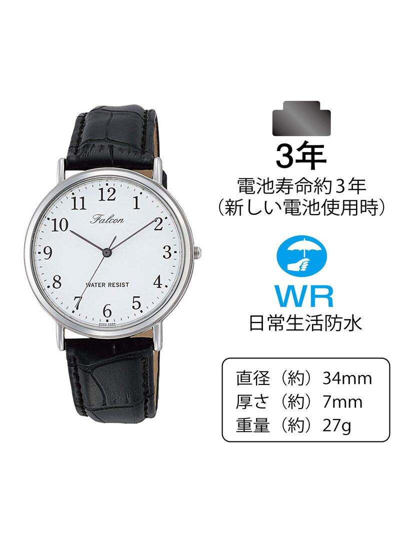 Citizen Q&Q Falcon Q996-304 Ví Đeo Tay Nam Nữ Chống Nước Thời Trang Cổ Điển Dây Da Tròn Nhật Bản