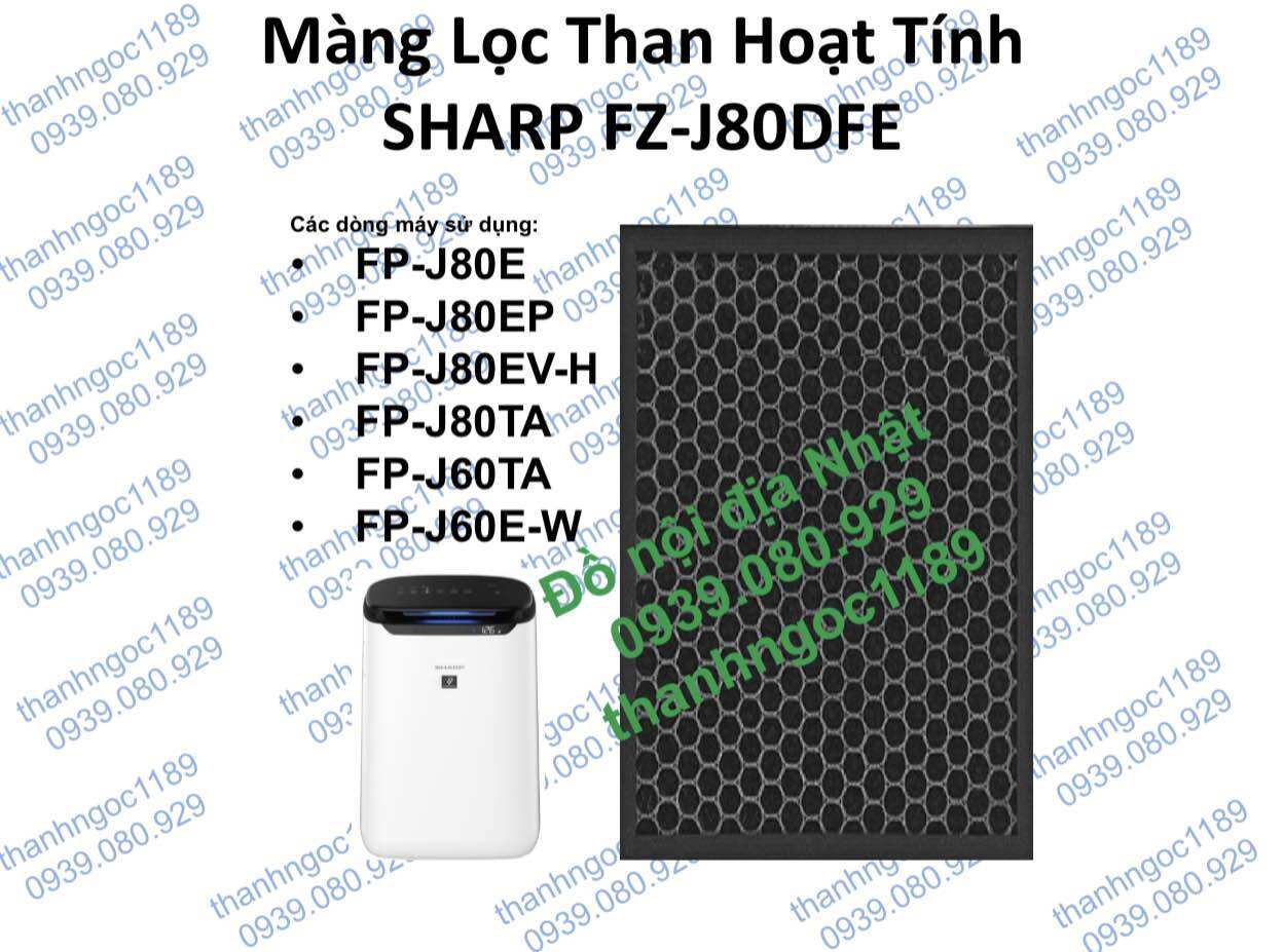 Màng than hoạt tính shap fp-j60evà fp-j80ev