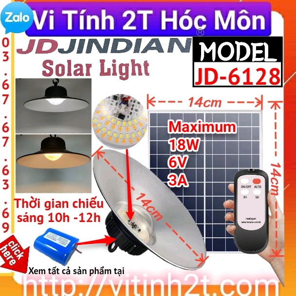 Đèn năng lượng mặt trời jindian jd-6128 jd6128 80w