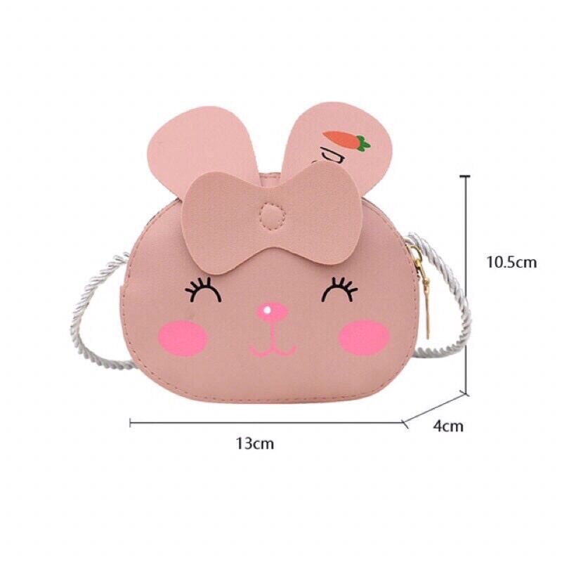 Túi đeo chéo thỏ hồng cute cho bé