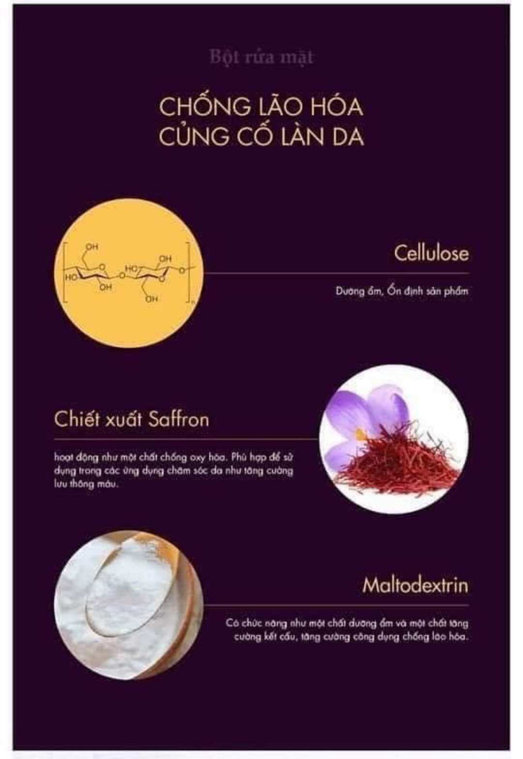 Bột rửa mặt saffron Bscosmetics Hàn Quốc