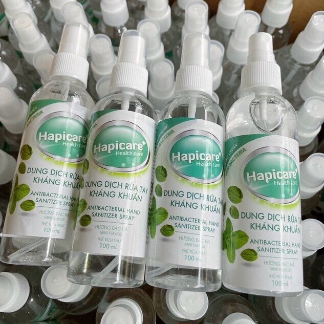Dung Dịch Rửa Tay Sát Khuẩn HAPICARE Chai Xịt 100ml