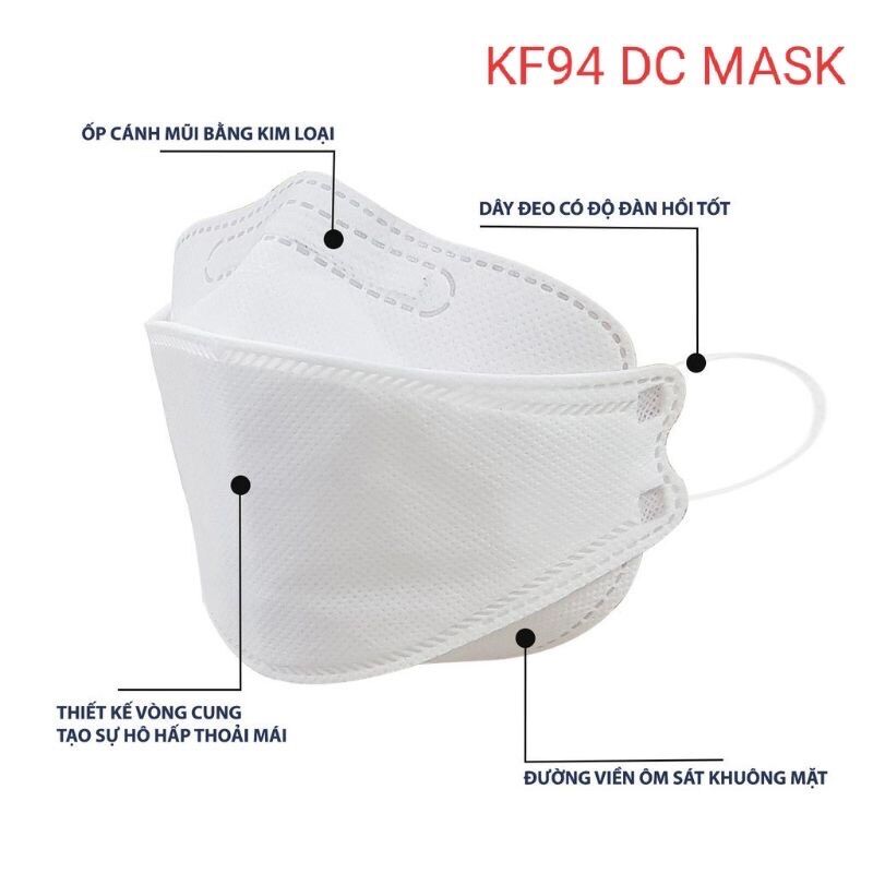 Set 50 cái khẩu trang 4D Dc 4 lớp
