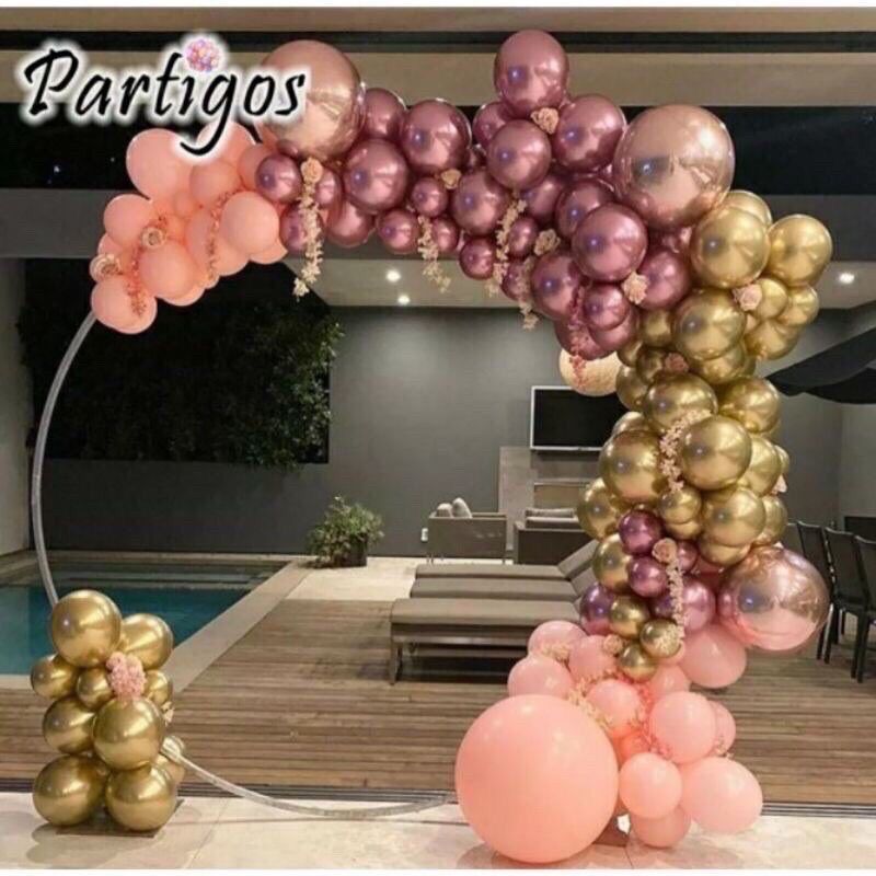 [ size lớn 45cm] Bóng Siêu nhũ mạ crom trang trí party