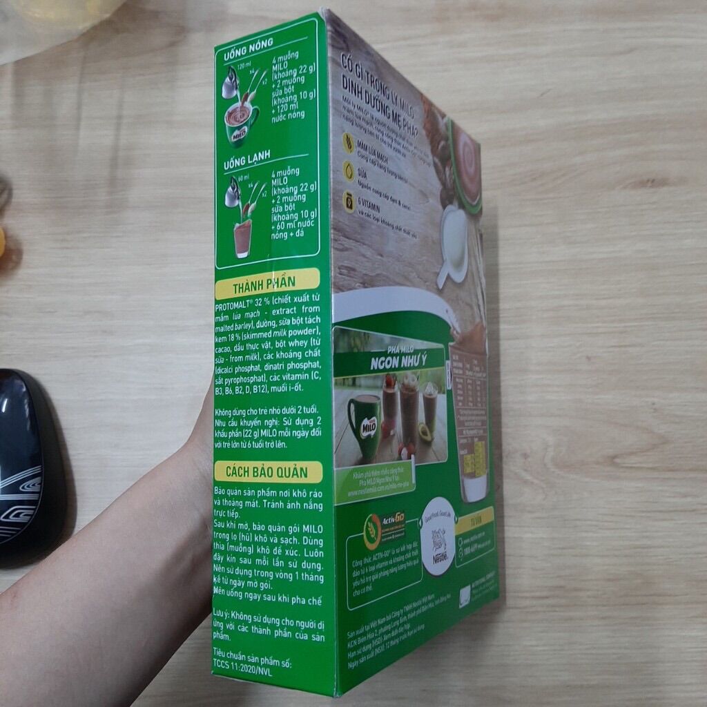 BỘT MILO LÚA MẠCH HỘP 285G