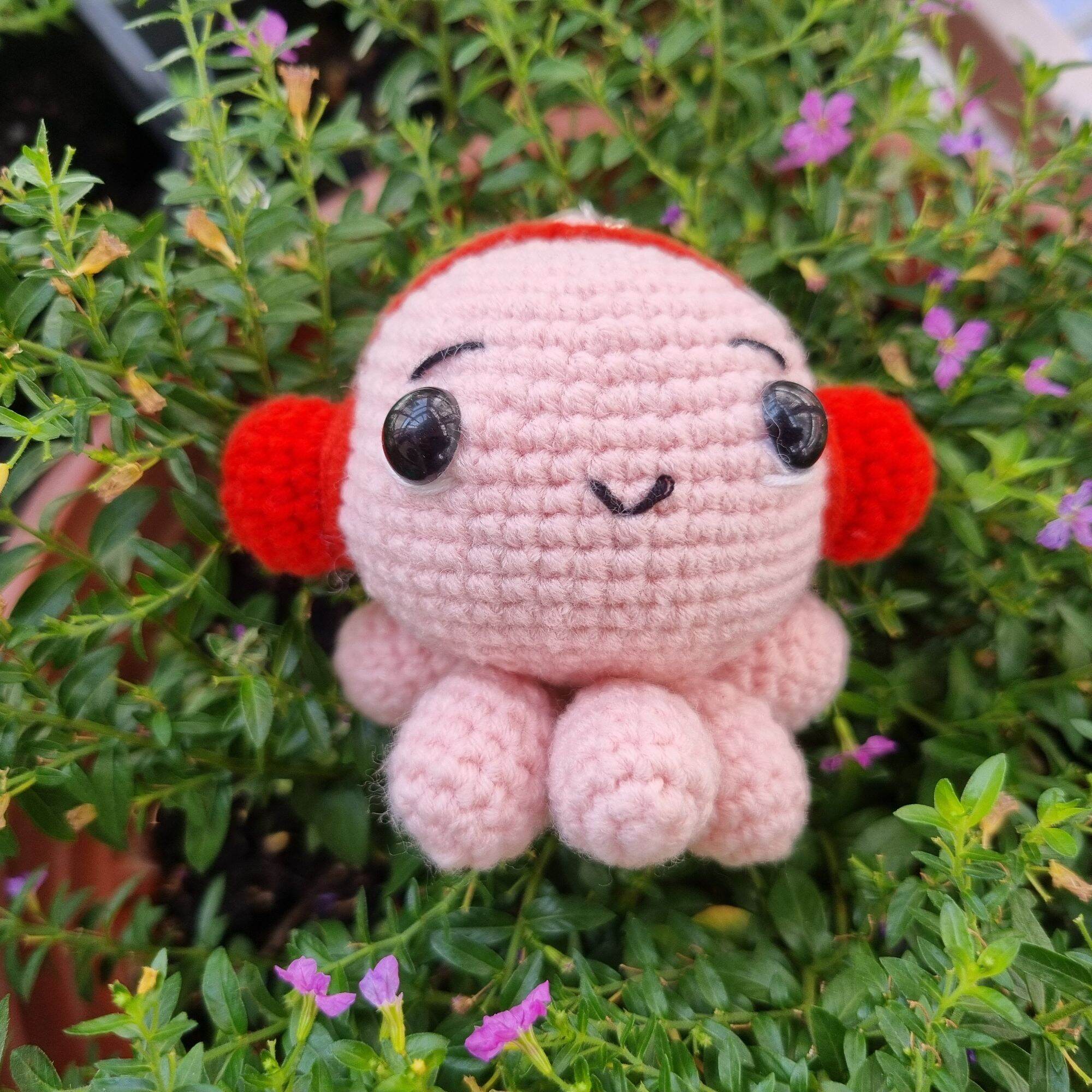Móc khóa handmade bạch tuộc len size lớn