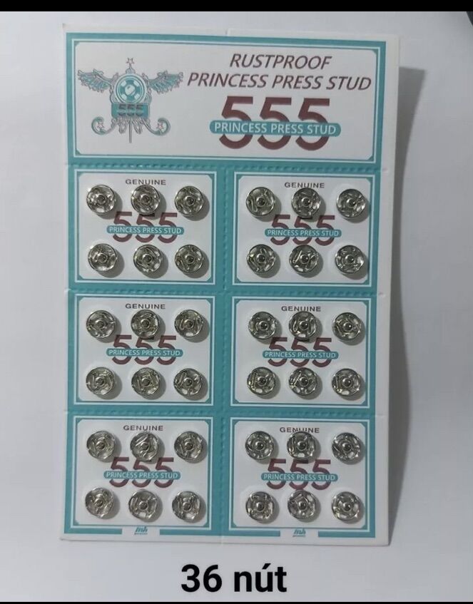 🌺 Vỉ 36 Cặp NÚT BÓP may áo quần