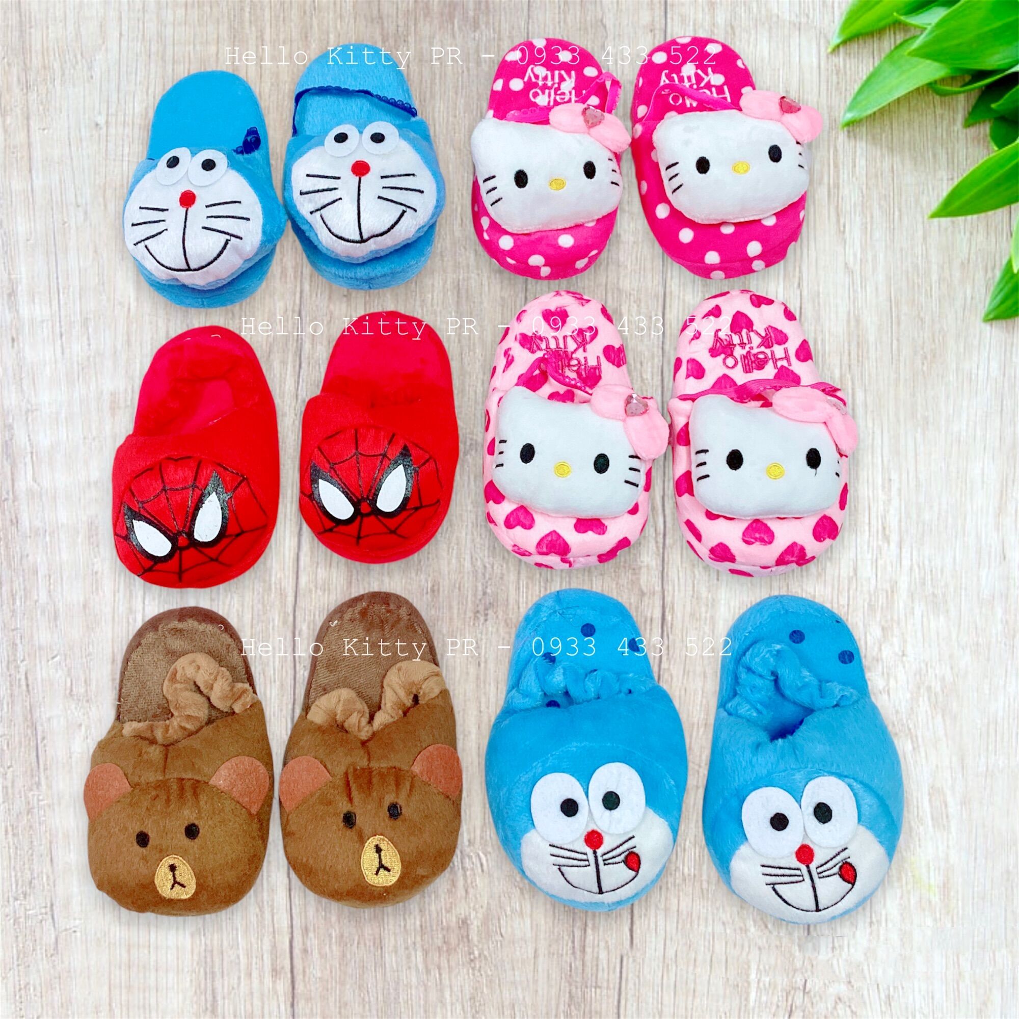 Dép bông trẻ em Hello Kitty - Doremon Doraemon