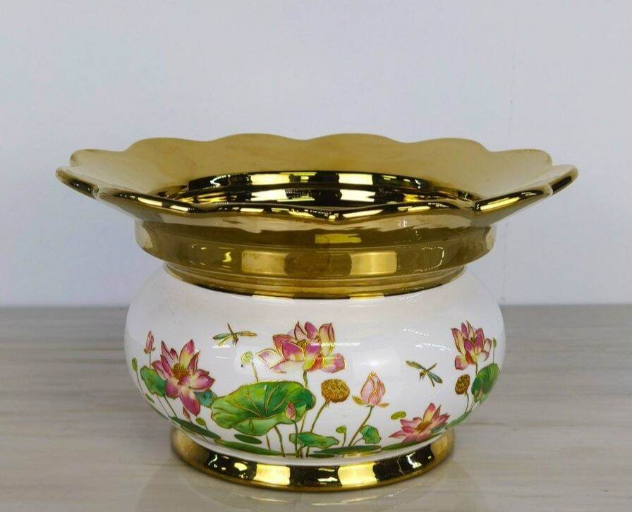 Bộ thờ cúng lư hương bát nhang bình hoa đĩa trái cây bộ áng chung ly đại bi chung nước muối gạo