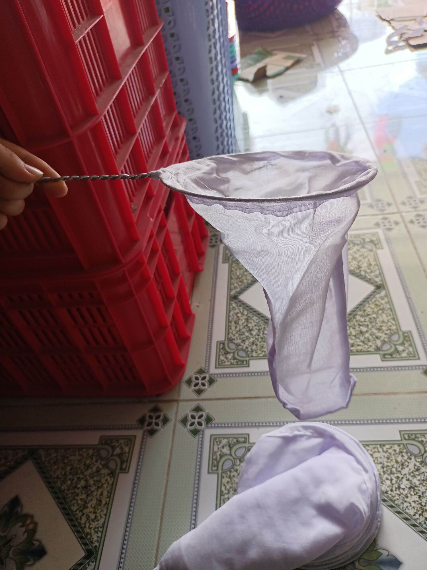 vợt vải lọc trà, pha cà phê đk 12cm