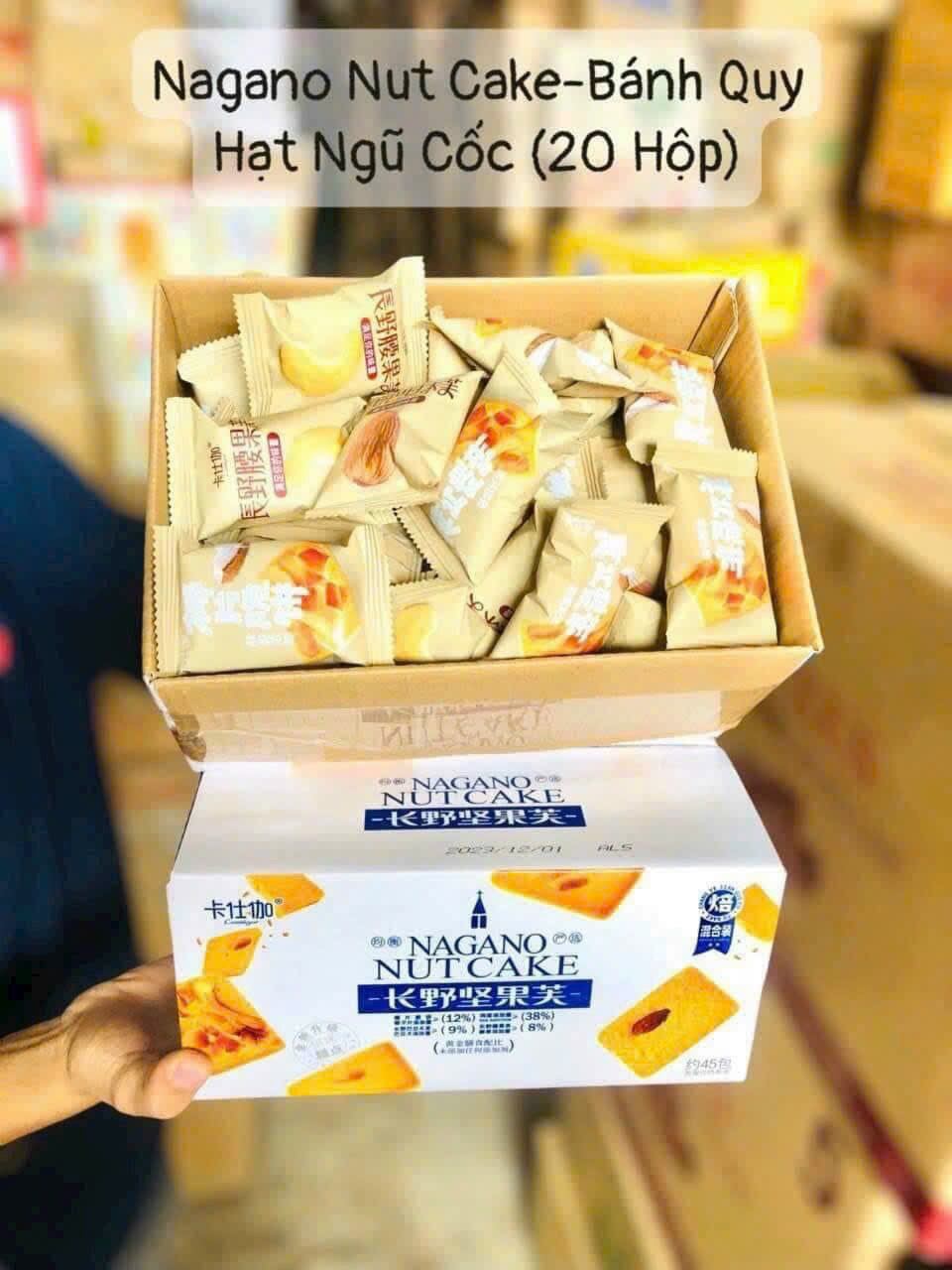 Bánh Quy Giòn Mix Hạt Dinh Dưỡng, Bánh Quy Hạt Casga Nagano Hộp 390G ~ 45c, Bánh Hạt Điều / Bánh Hạnh Nhân