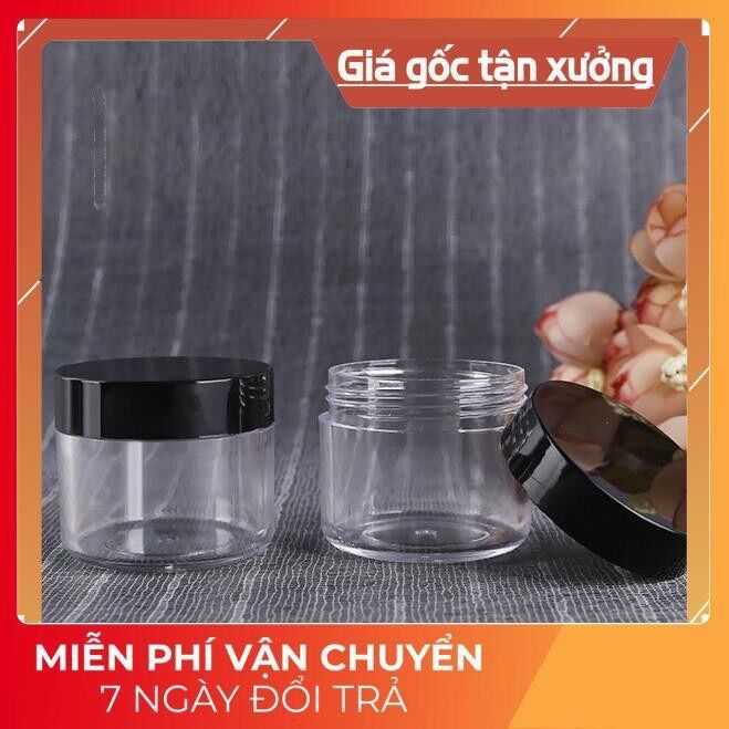 Hủ nhựa đựng kem 30g nắp đen