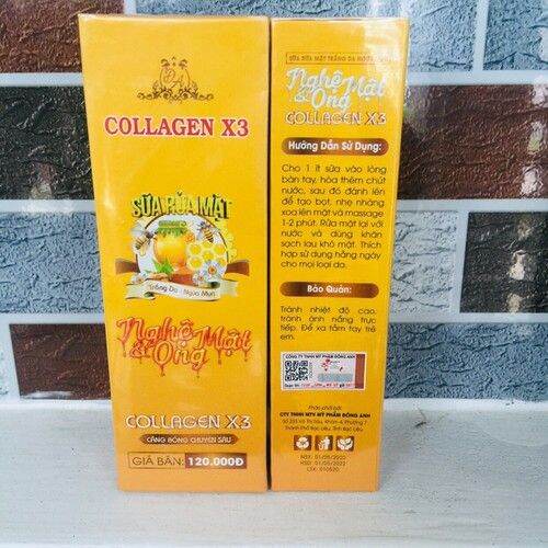 Sữa rửa mặt trắng da collagen X3