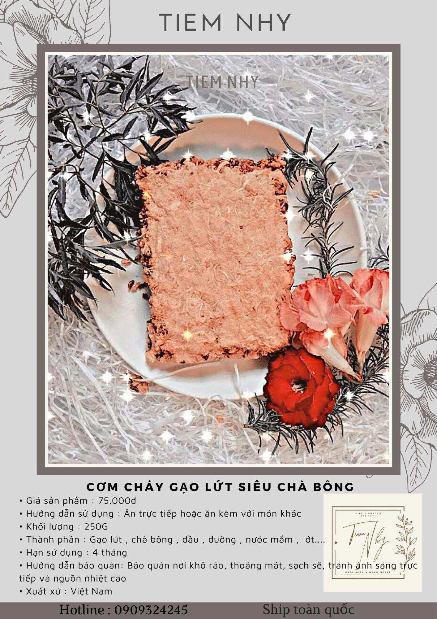 Cơm cháy gạo lứt siêu chà bông