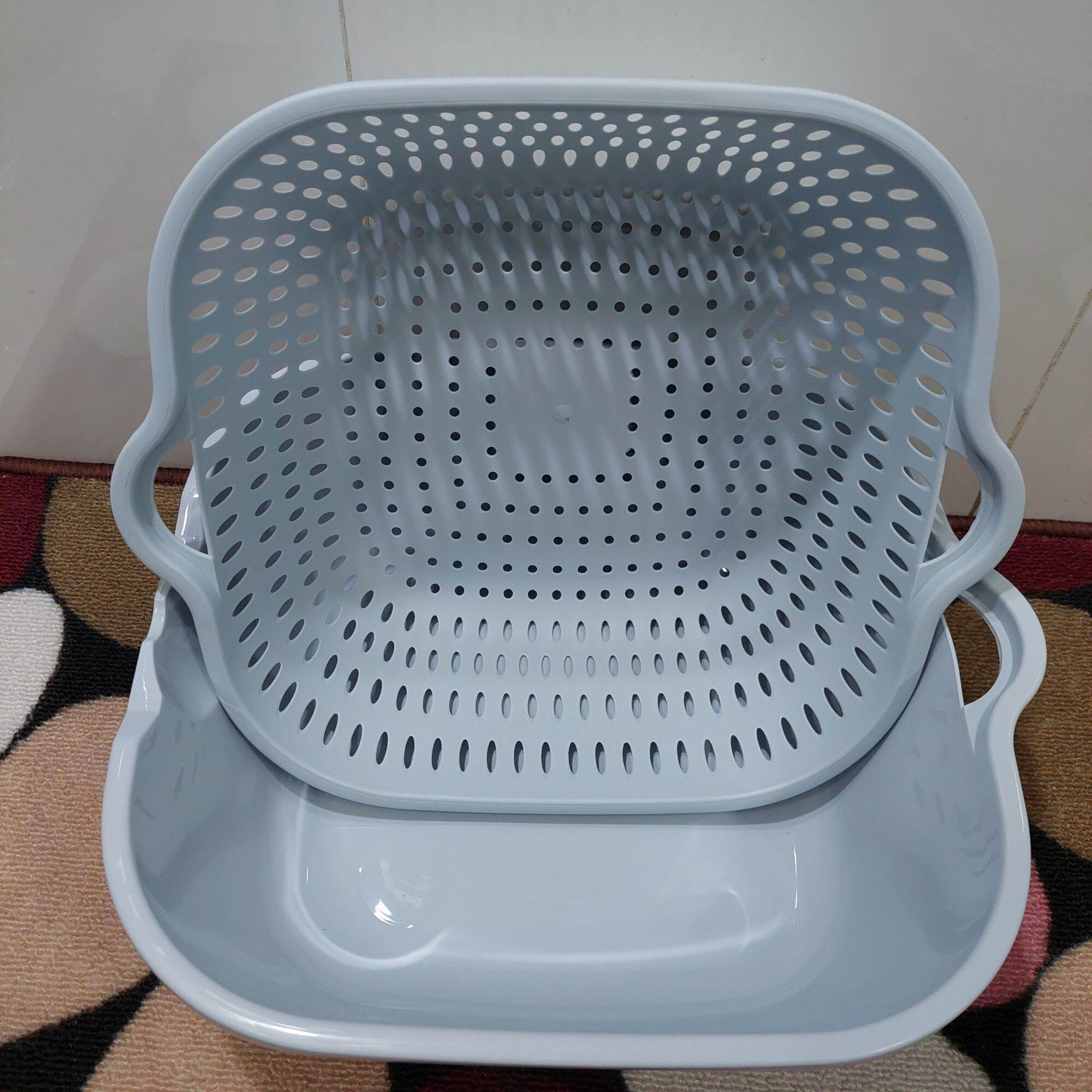Bộ thau rổ vuông nhựa Việt Nhật