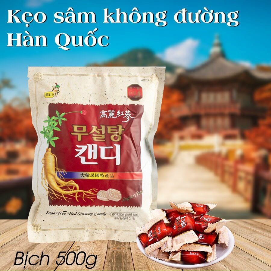 Kẹo hồng sâm không đường hàn quốc 500g - date:2023 - kẹo sâm