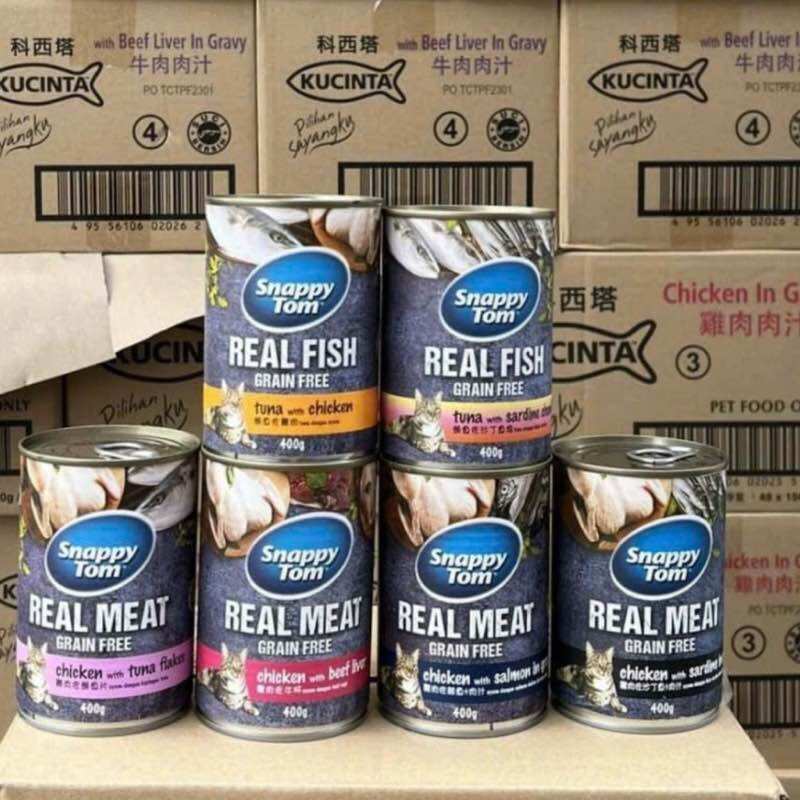 Pate cho mèo lon 400g SNAPPY TOM - SNAPPY TOM REAL FISH