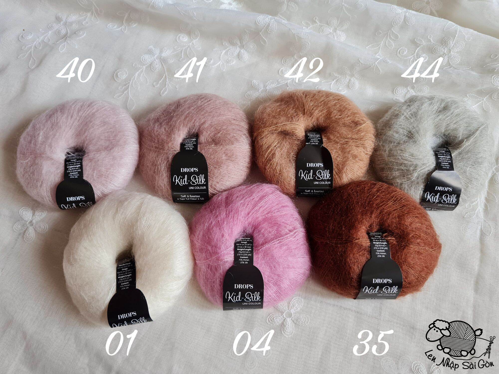 Len Mohair DROPS KID SILK (Châu Âu) @lennhapsaigon