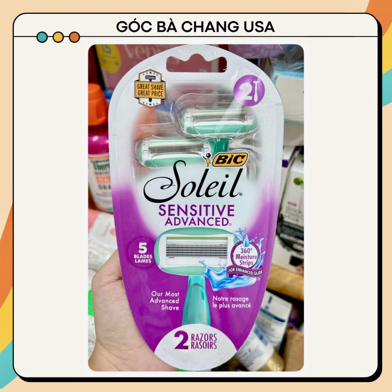 Dao cạo bic soleil sensitive advanced cho phái nữ