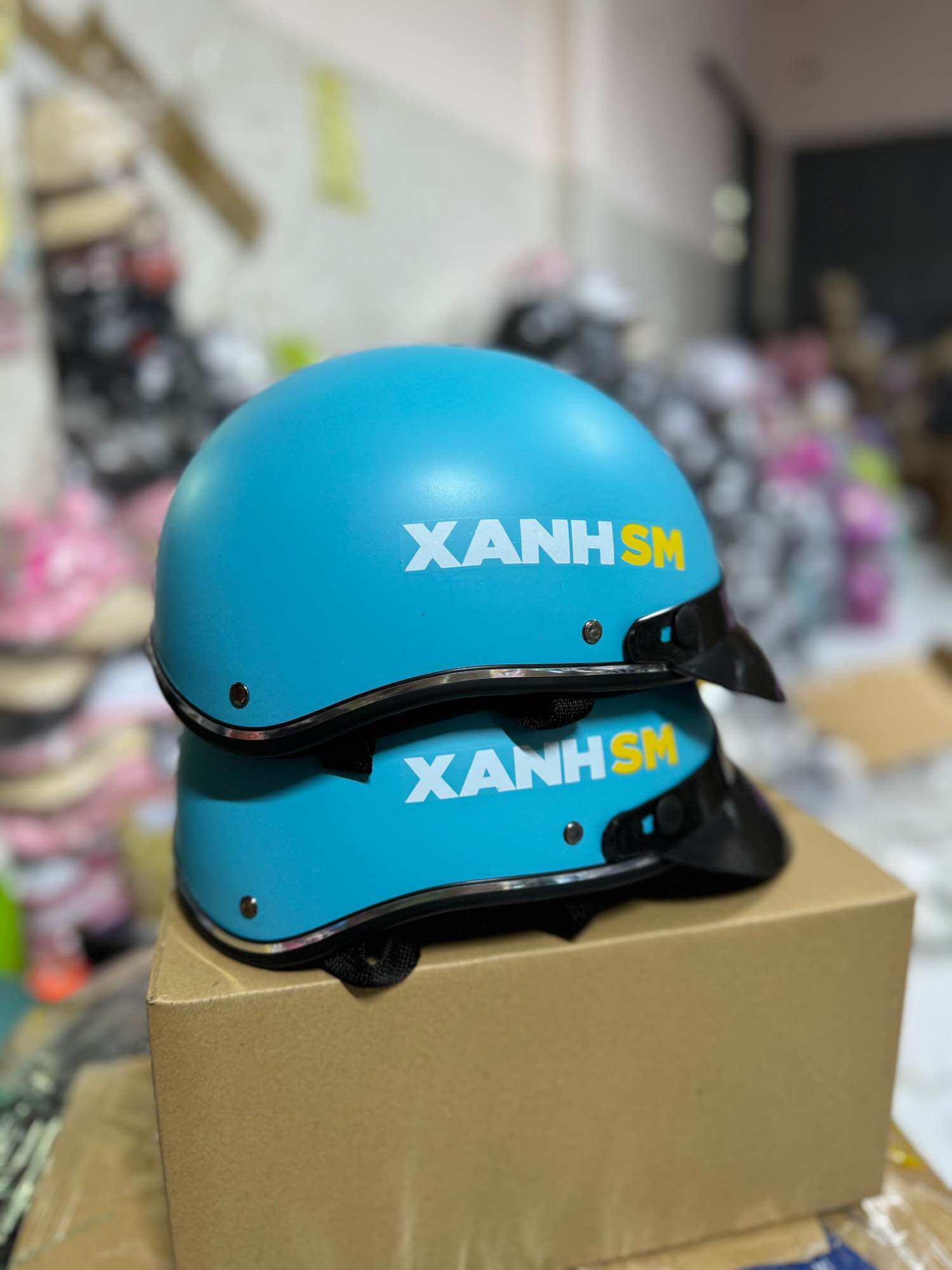 Mũ bảo hiểm xanh sm _ hàng chuẩn cty