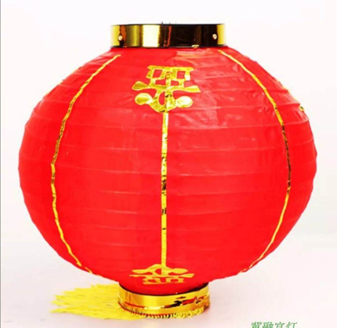 Lồng đèn xếp gọn cạnh nhũ vàng