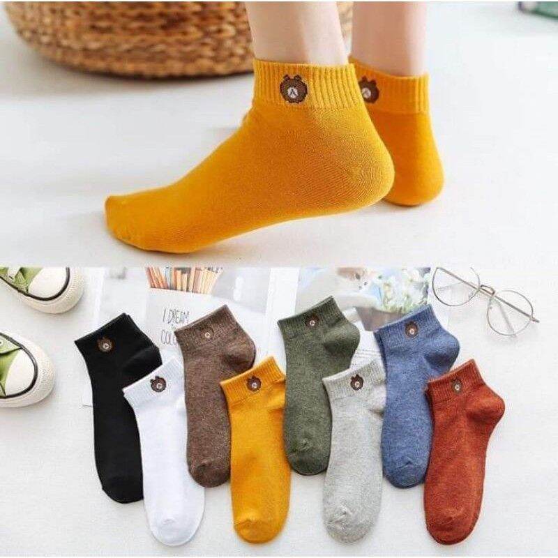 Combo 10 đôi vớ gấu giao 10 màu ngẫu nhiên