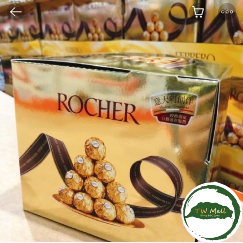 1 VỈ (3 VIÊN 37g x 1) SOCOLA FERRERO ROCHER HALZENUT Ý - TW Mall