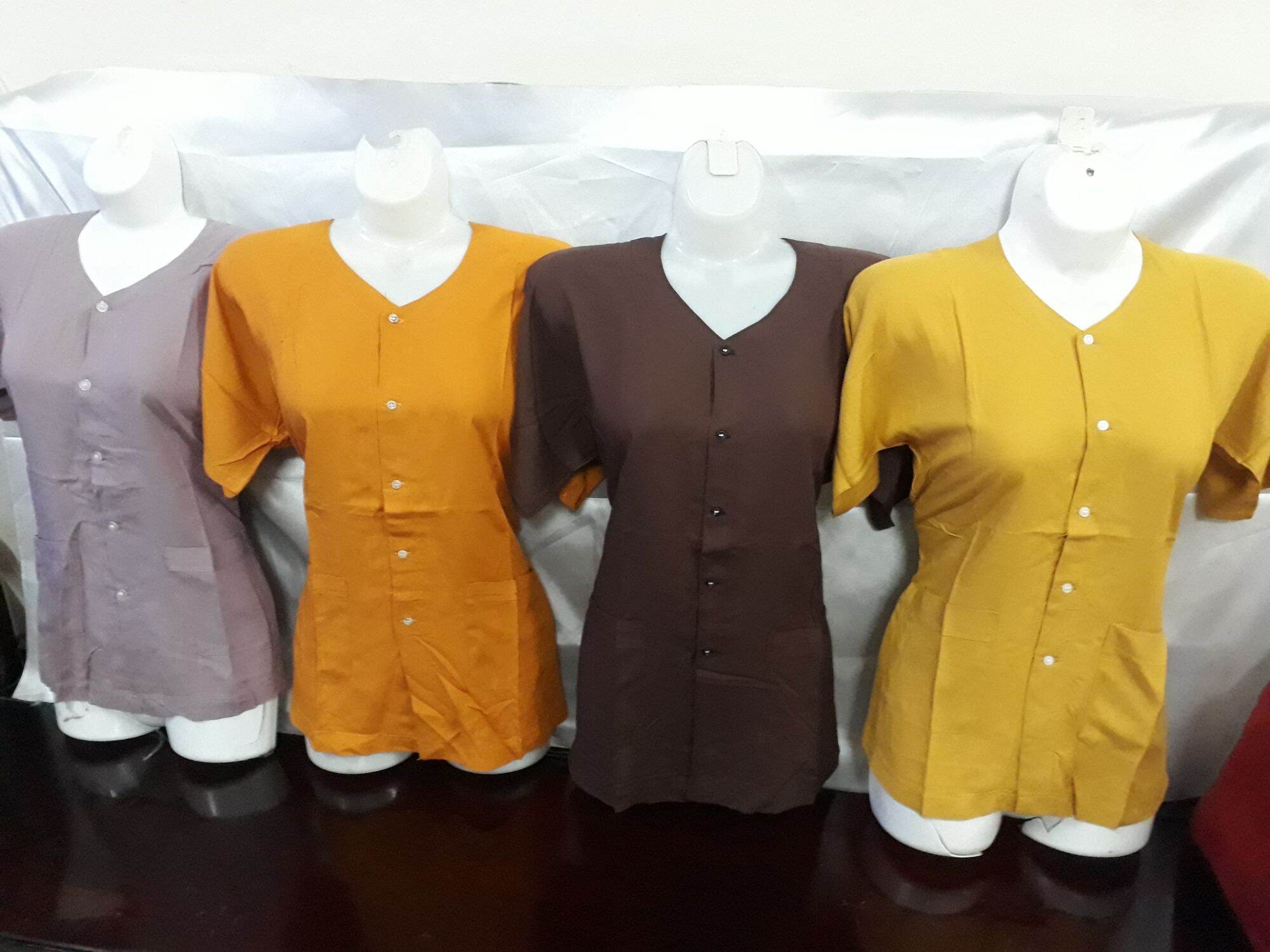 Áo lanh mầu cộc tay dành cho bà già (36 - 70kg)