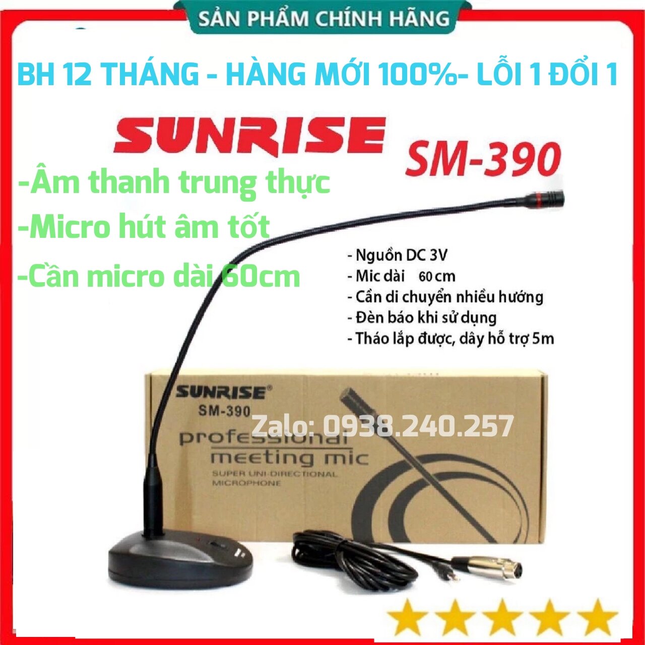 Micro hội nghị, cổ ngỗng chính hãng có dây sunrise SM-390 hút âm tốt, độ nhạy cao - sunrise sm390 - micro sm390- micro hội nghị sm390- micro sm-390 - micro hội nghị - micro hội nghị có dây sunrise - micro cỗ nghỗng - micro cổ cò
