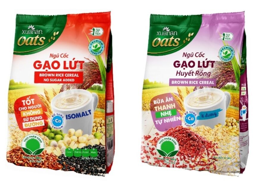 Combo ngũ cốc gạo lứt ăn kiêng + ngũ cốc gạo lứt huyết rồng 400 gram