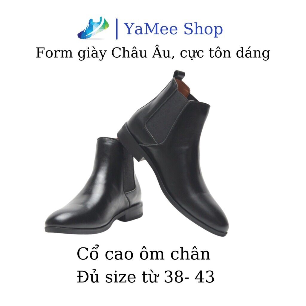 Giày bốt nam Chelsea Boots Classic đế khâu ( đặt lùi 1 size)