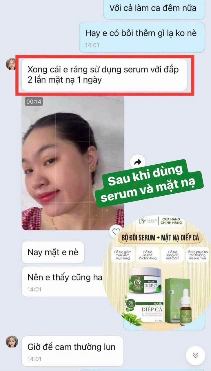 COMBO 3 MÓN SẠCH MỤN IGREEN ( mặt nạ serum và sữa rửa mặt)