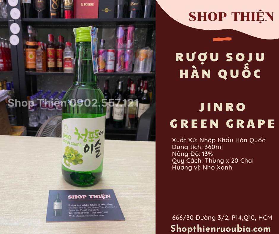 Soju Hàn Quốc JINRO 360ml-Vị Nho