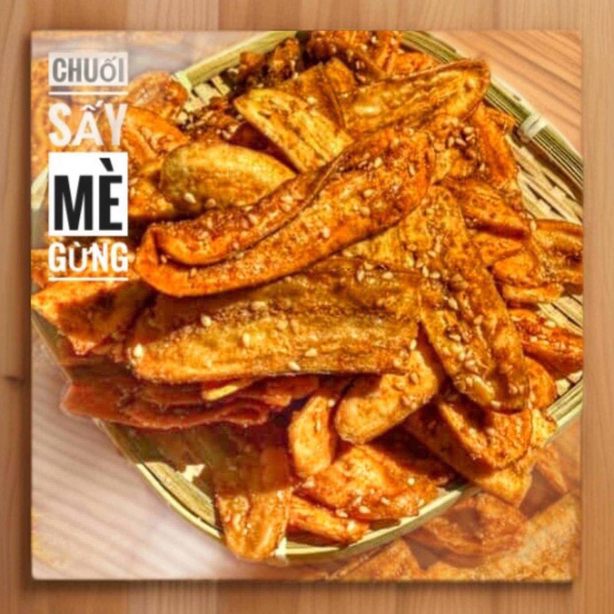 1 kg chuối sấy mè gừng loại ngon