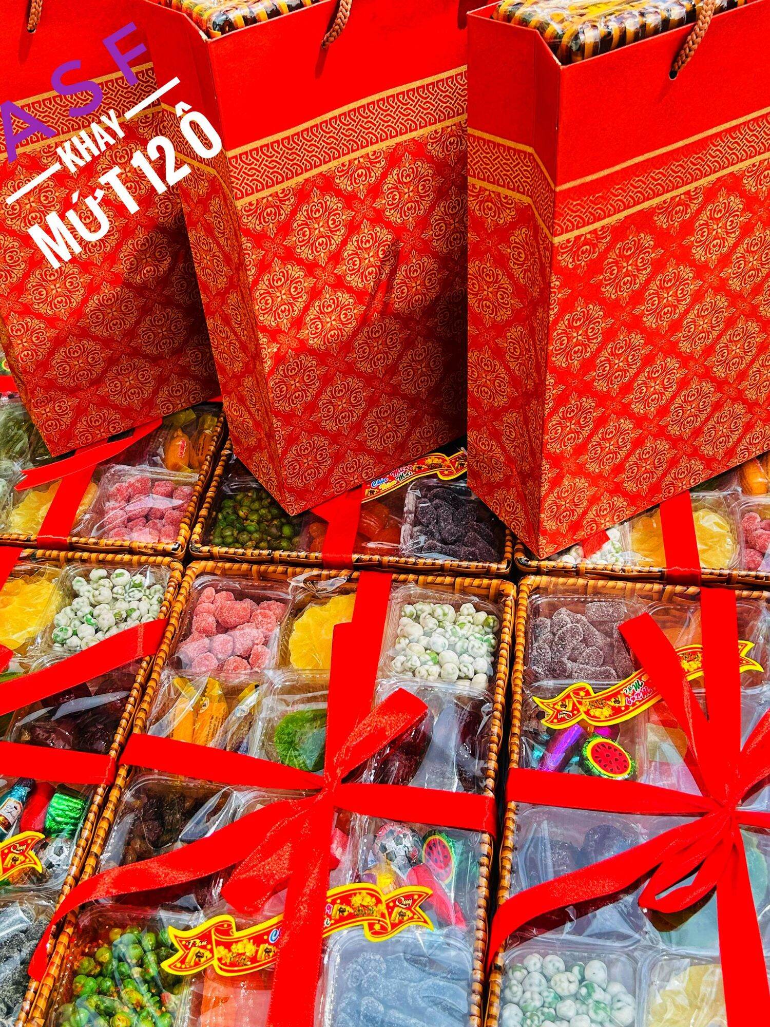 KHAY MỨT TẾT 12 Ô ĐỦ VỊ SIÊU NGON