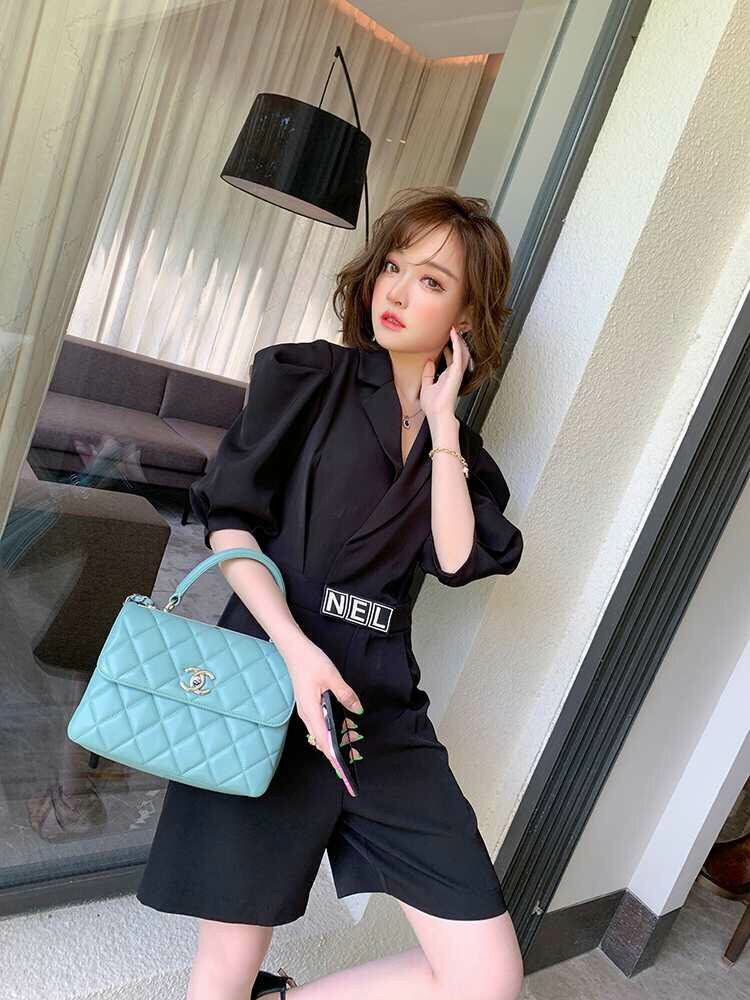 SET BỘ LIỀN ÁO CỔ VEST QUẦN KÈM THẮT LƯNG