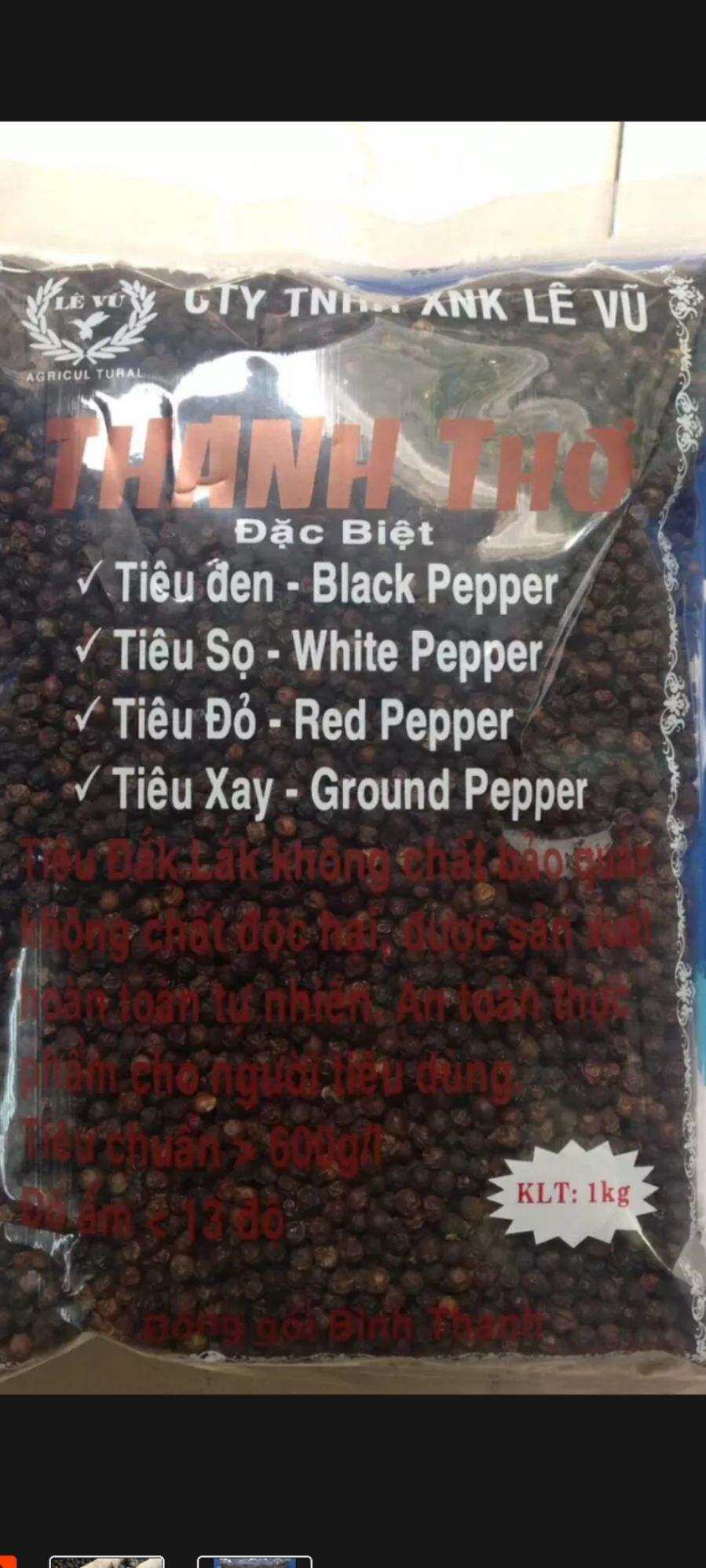 hạt tiêu Thanh Thơ gói 1kg