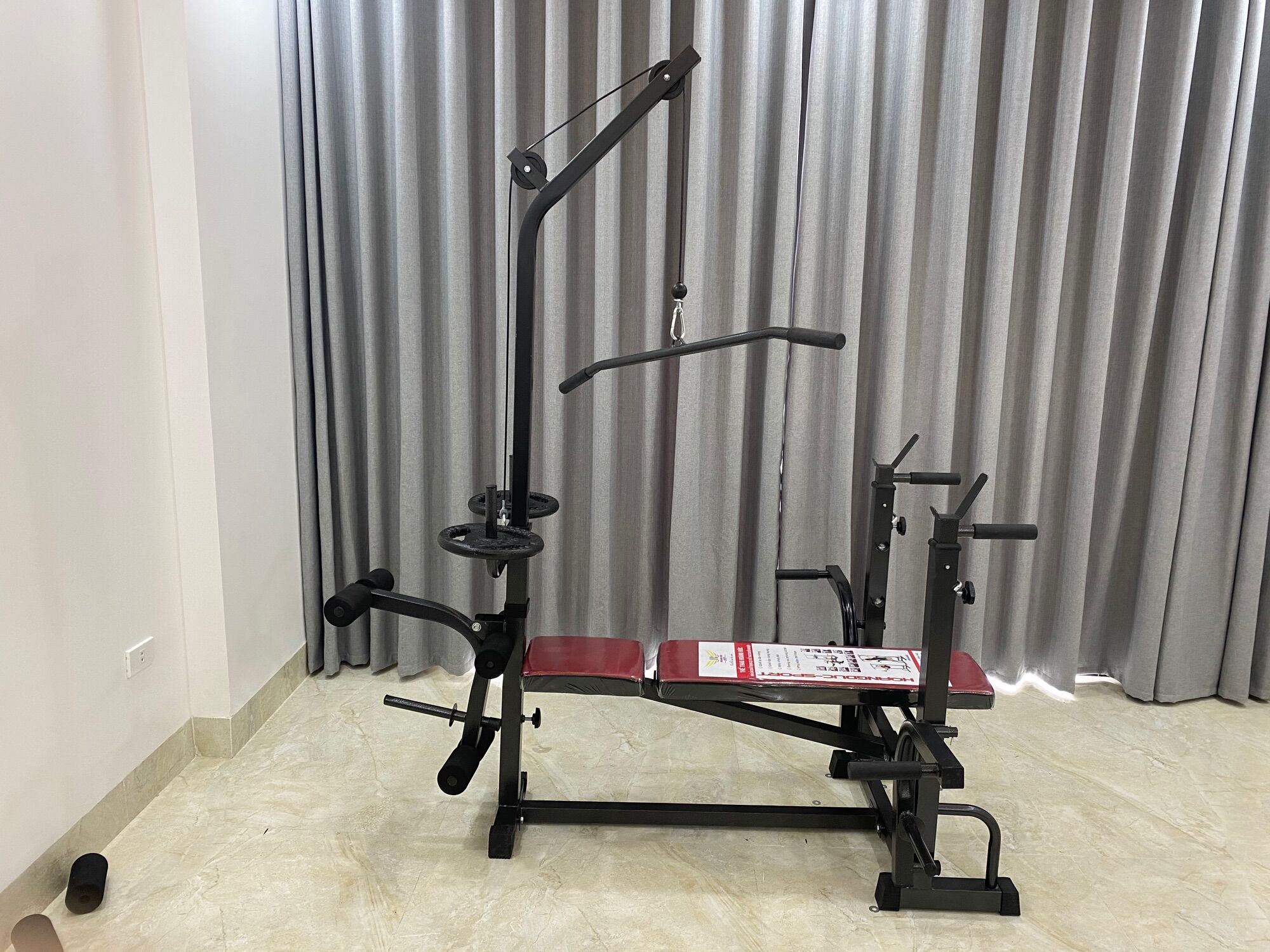 Ghế tập tạ đa năng Hoàng đức 2021 (chưa có tạ và đòn tạ) xuki