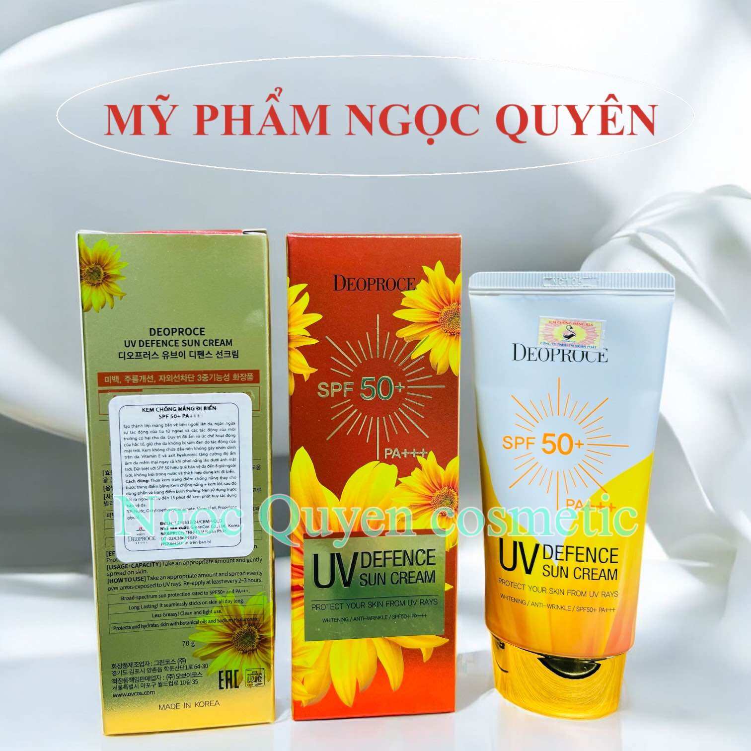 (Tem phụ + Date 2028) Kem Chống Nắng Deoproce Sps 50+ Hàn Quốc