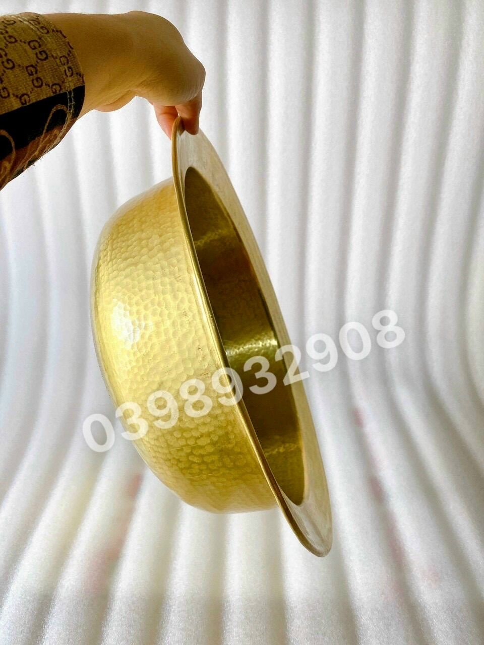 Chậu đồng 42 cm chất liệu bằng đồng 💯