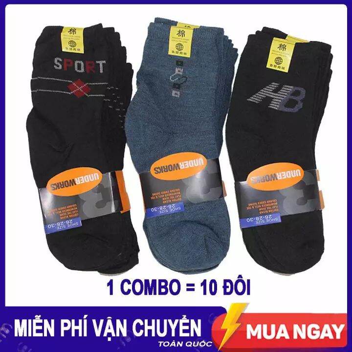 sét 10 đôi tất conton nam cao cổ