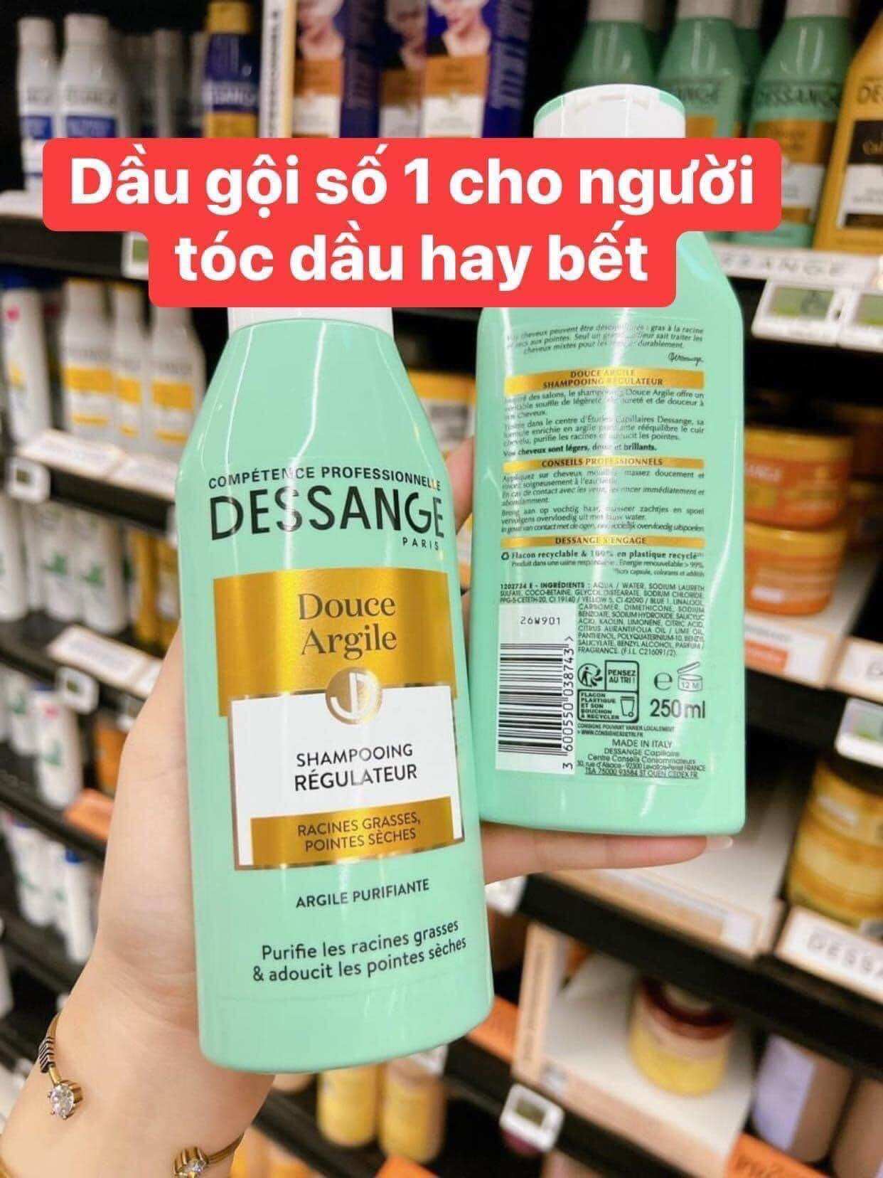 DẦU GỘI PHÁP DESSANGE DOUCE ARGILE cho tóc dầu