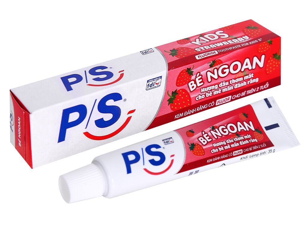 Combo 2 Kem Đánh Răng P/S Bé Ngoan Hương Dâu 35G