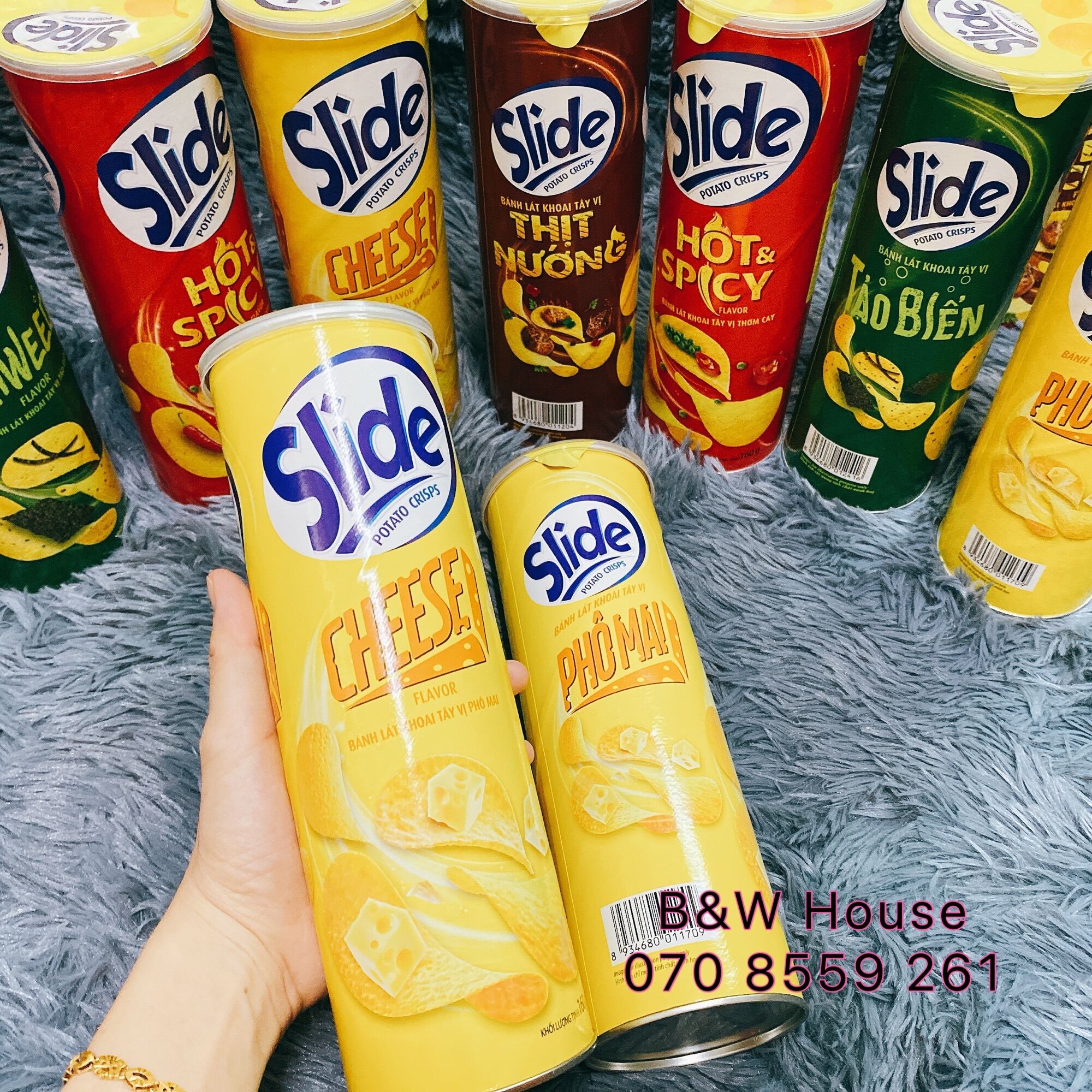 KHOAI TÂY SLIDE ĐỦ VỊ LON 160gr