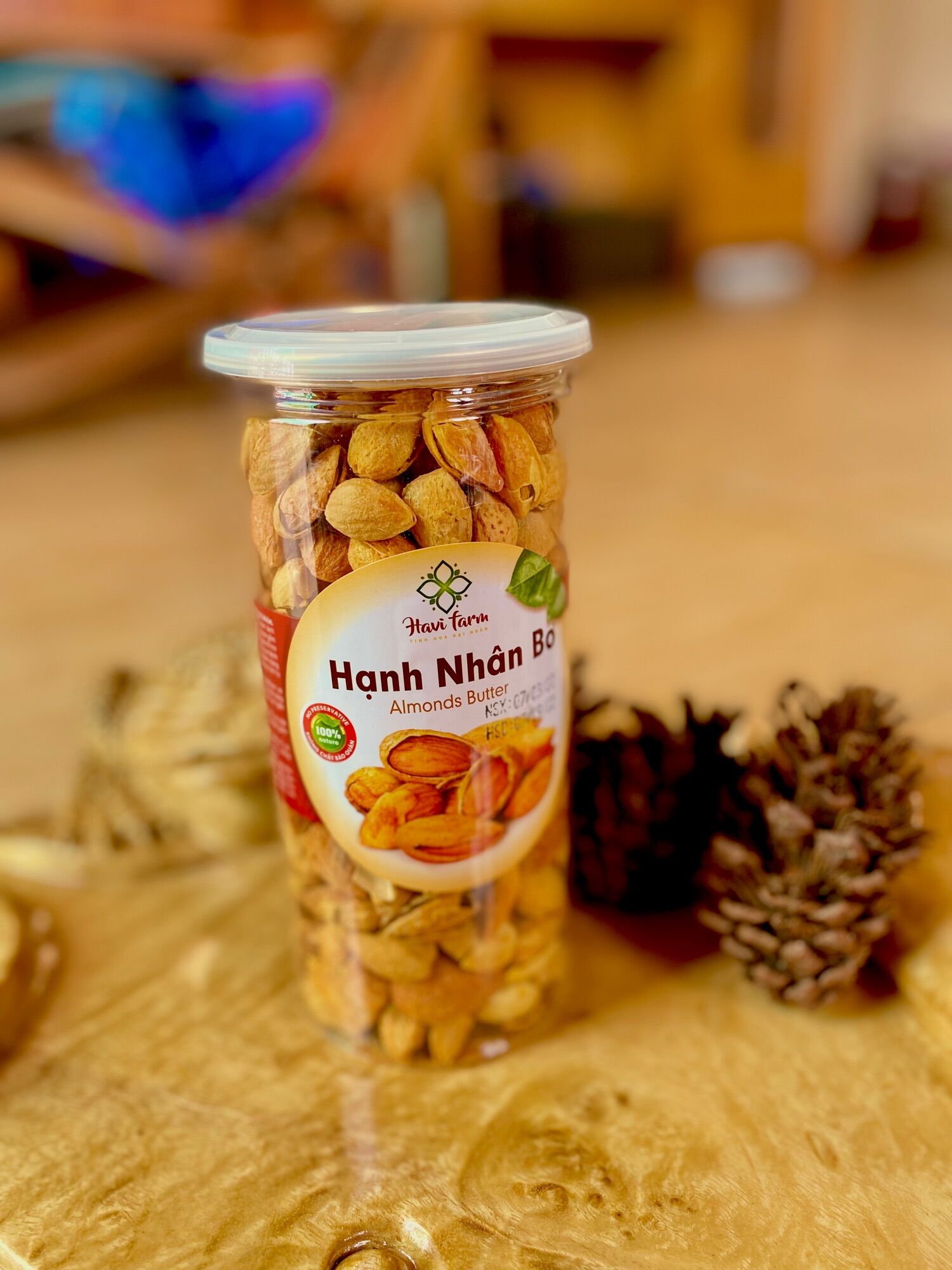 Hạnh nhân rang bơ vỏ mỏng, siêu thơm ngon, hũ 500gram