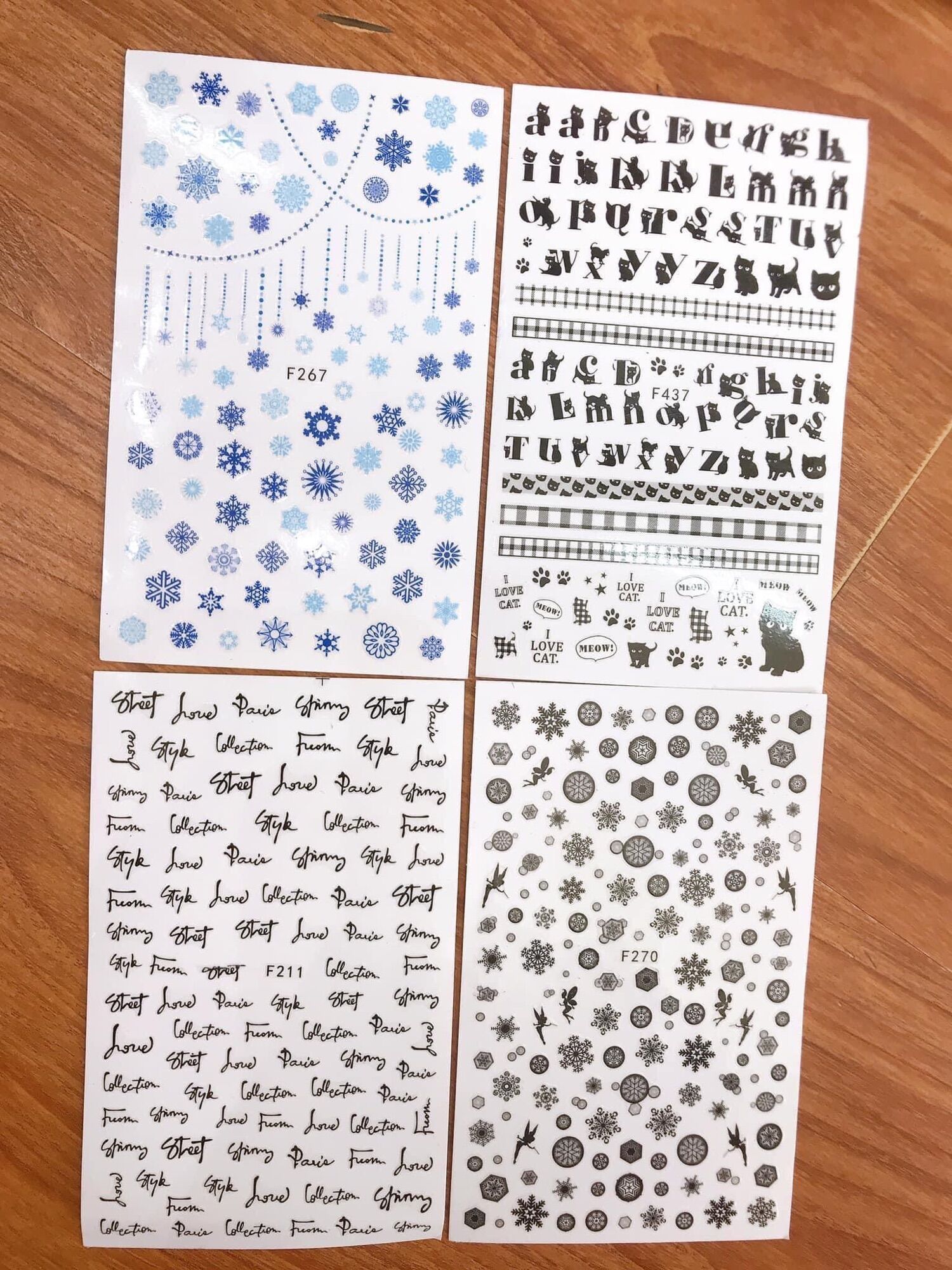 Sticker dán móng đủ màu sắc