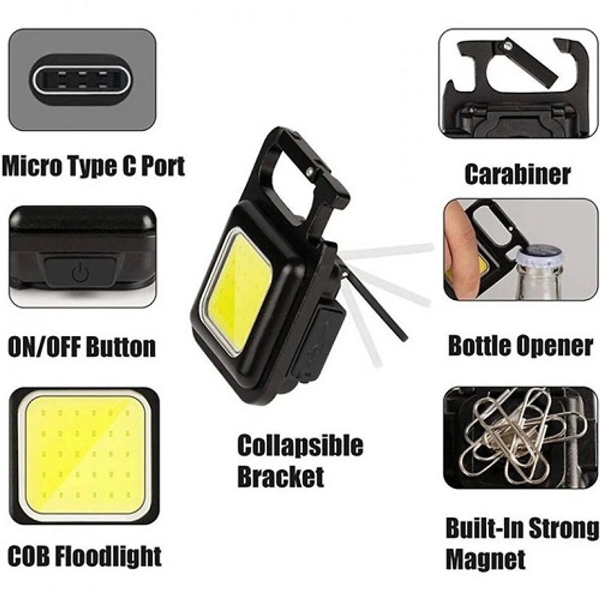 MÓC KHOÁ ĐÈN LED MINI TIỆN ÍCH