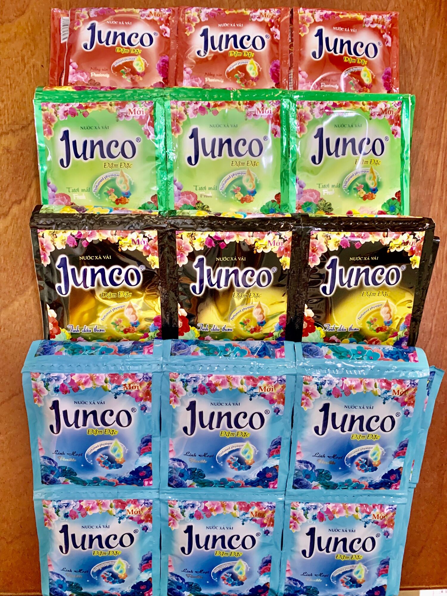 Nước xả vải Junco tươi mát Fresh 30gói
