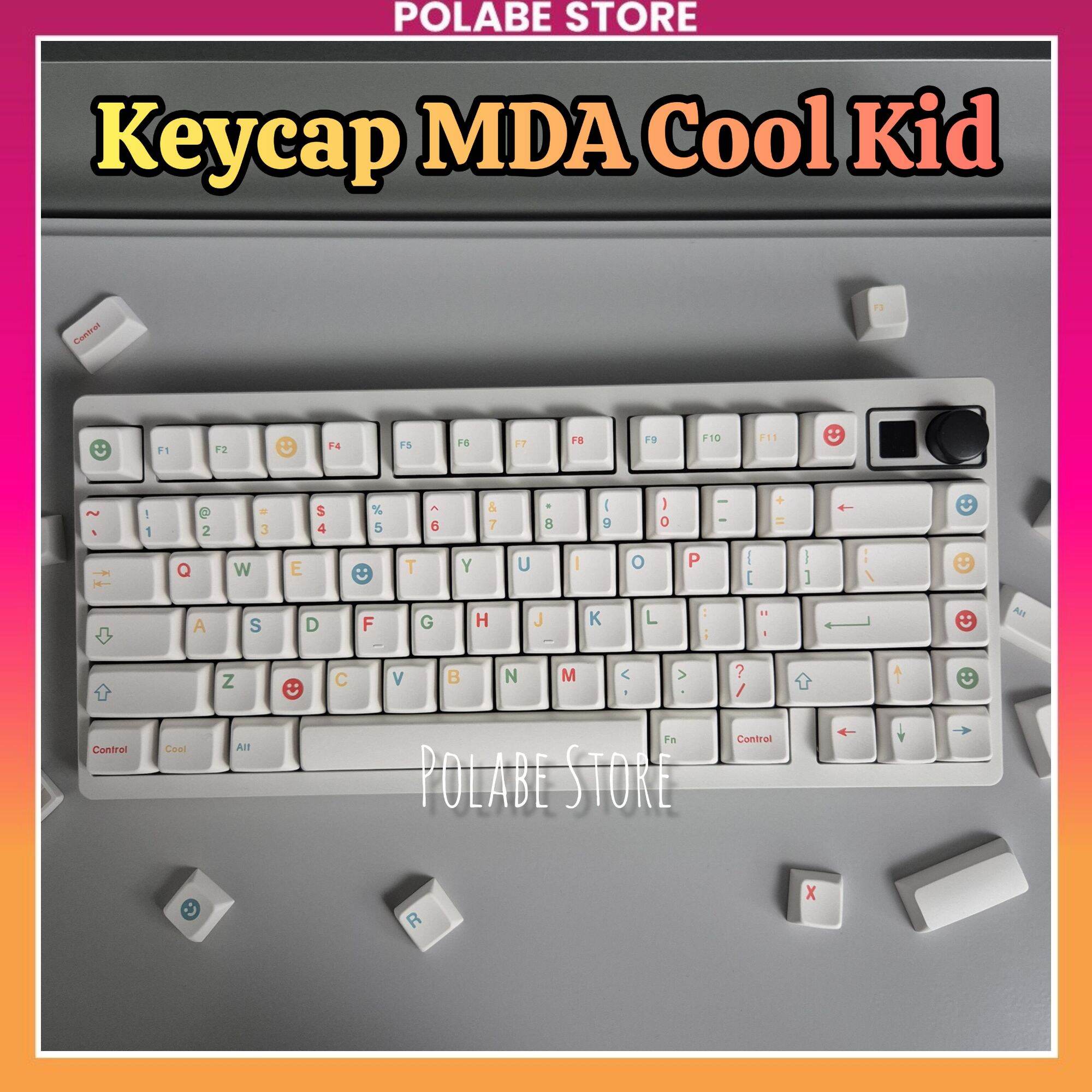 Keycap MDA Cool Kid profile PBT bàn phím cơ Polabe Store